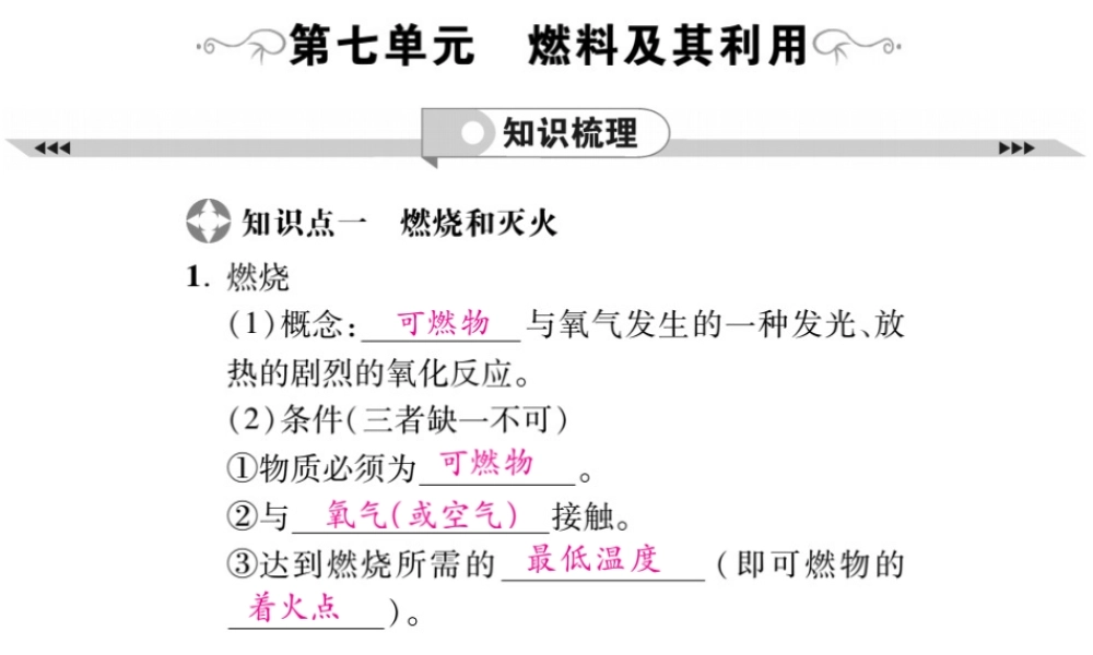 2019年中考化学基础知识梳理课件：第7单元 知识梳理(共16张PPT)【考百分kao100.com】.pptx