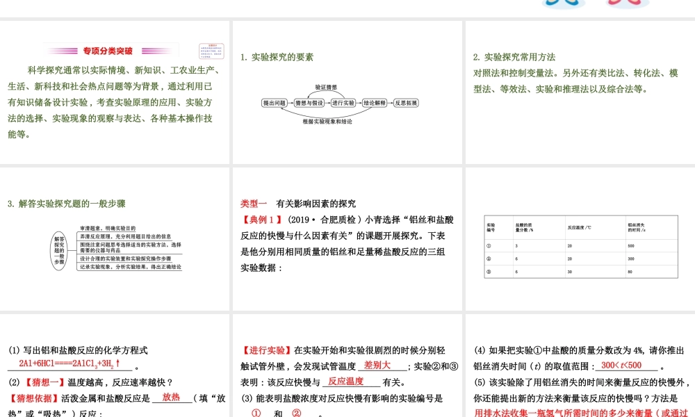 2020中考化学专项突破（课件）专项六 科学探究(共41张PPT)【考百分kao100.com】.ppt