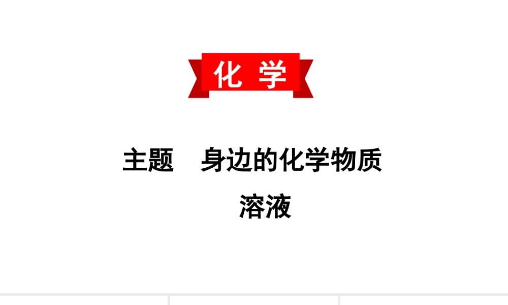 2020中考备考化学考点讲练 溶液(共43张PPT)【考百分kao100.com】.ppt