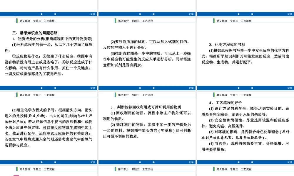 2020年人教版中考化学专题复习课件：专题3　工艺流程专题3(共33张PPT)【考百分kao100.com】.ppt