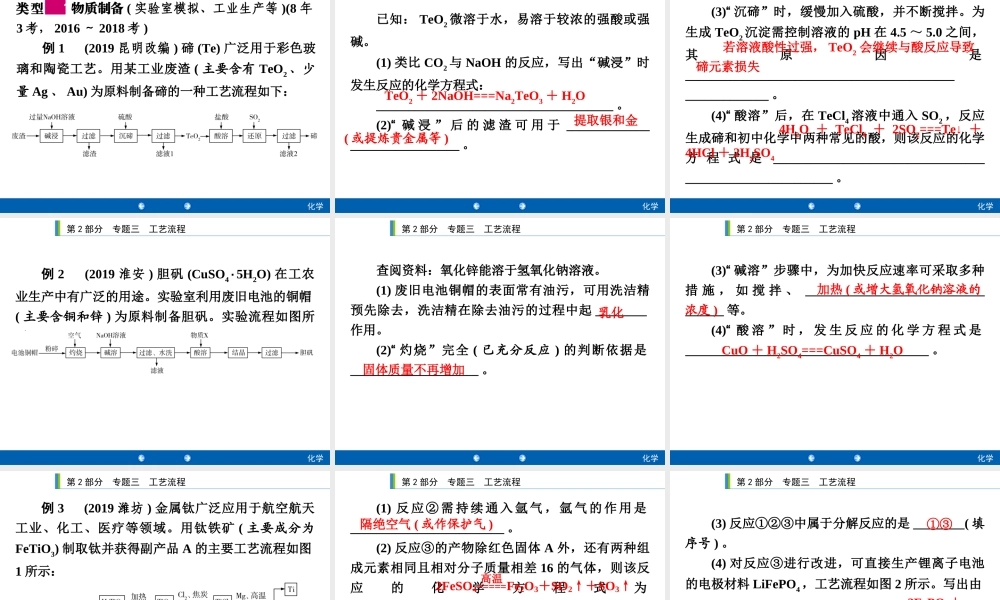 2020年人教版中考化学专题复习课件：专题3　工艺流程专题3(共33张PPT)【考百分kao100.com】.ppt