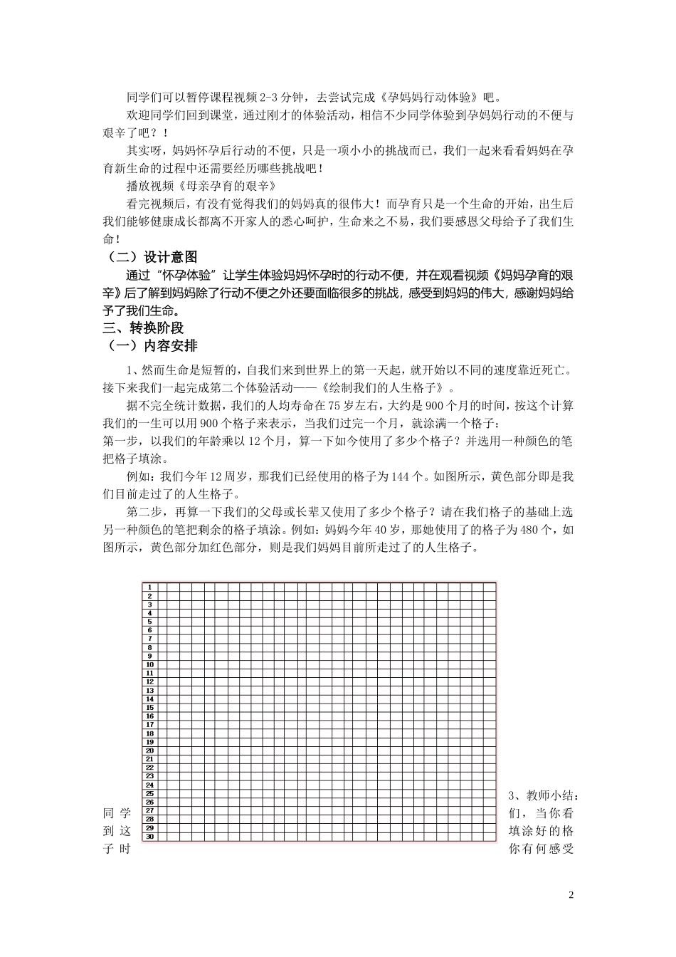课时13450_感悟生命珍爱生命-《感悟生命珍爱生命》教学设计【公众号dc008免费分享】.doc_第2页