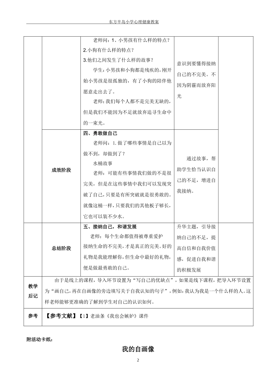 课时13353_最好的礼物-接纳不完美的自己-最好的礼物—接纳不完美的自己【公众号dc008免费分享】.doc_第2页