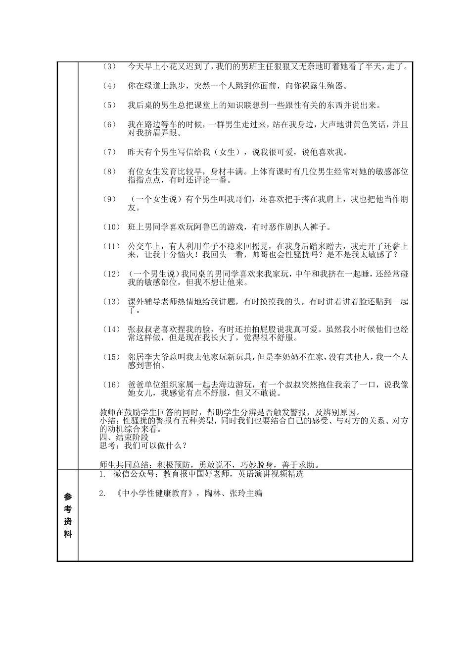 课时15043_防范性骚扰-小学 防范性骚扰教学设计【公众号dc008免费分享】.doc_第2页