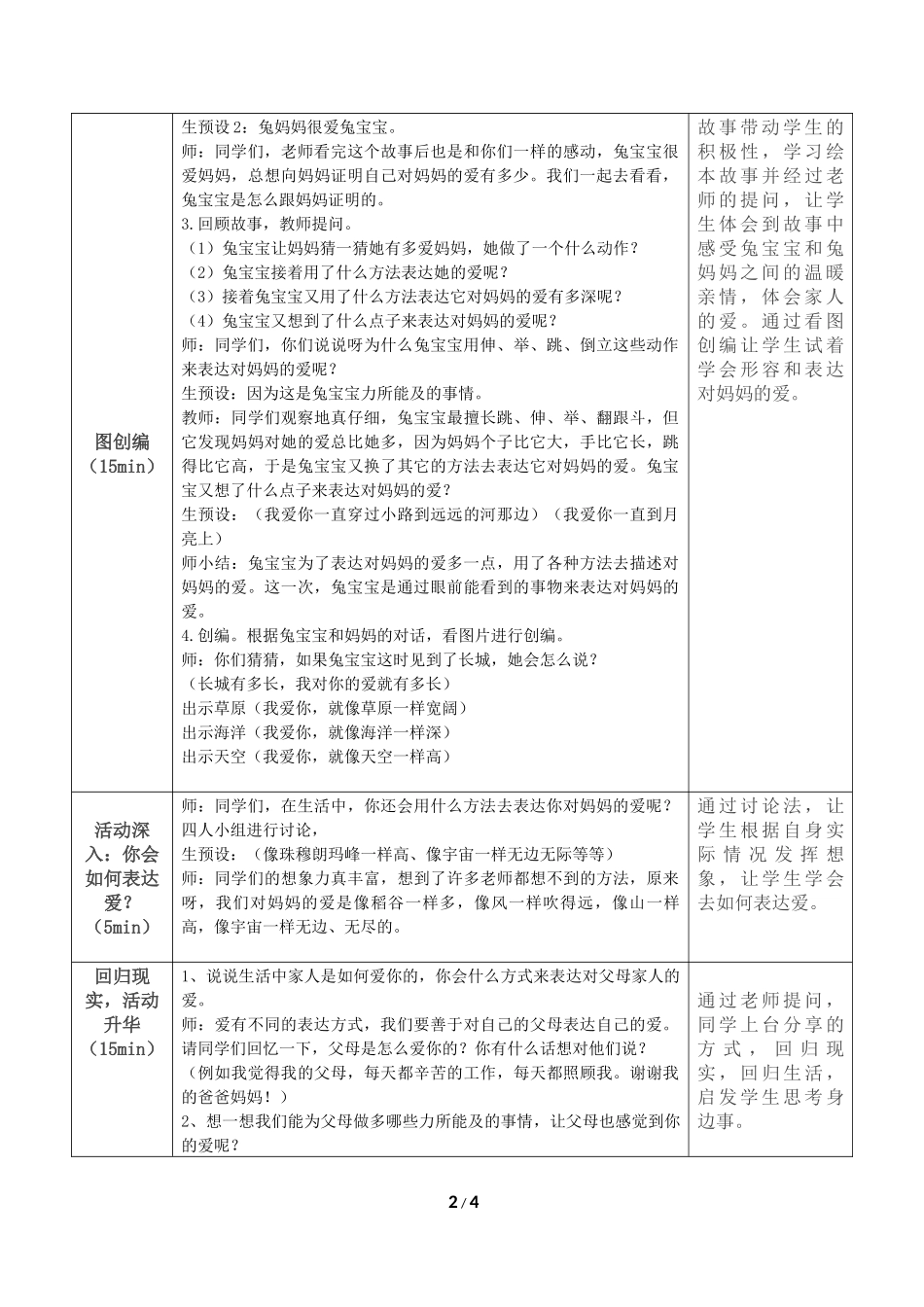 课时19397_猜猜我有多爱你-二年级+猜猜我有多爱你+光明区外国语学校+李晓丹教案【公众号dc008免费分享】.docx_第2页