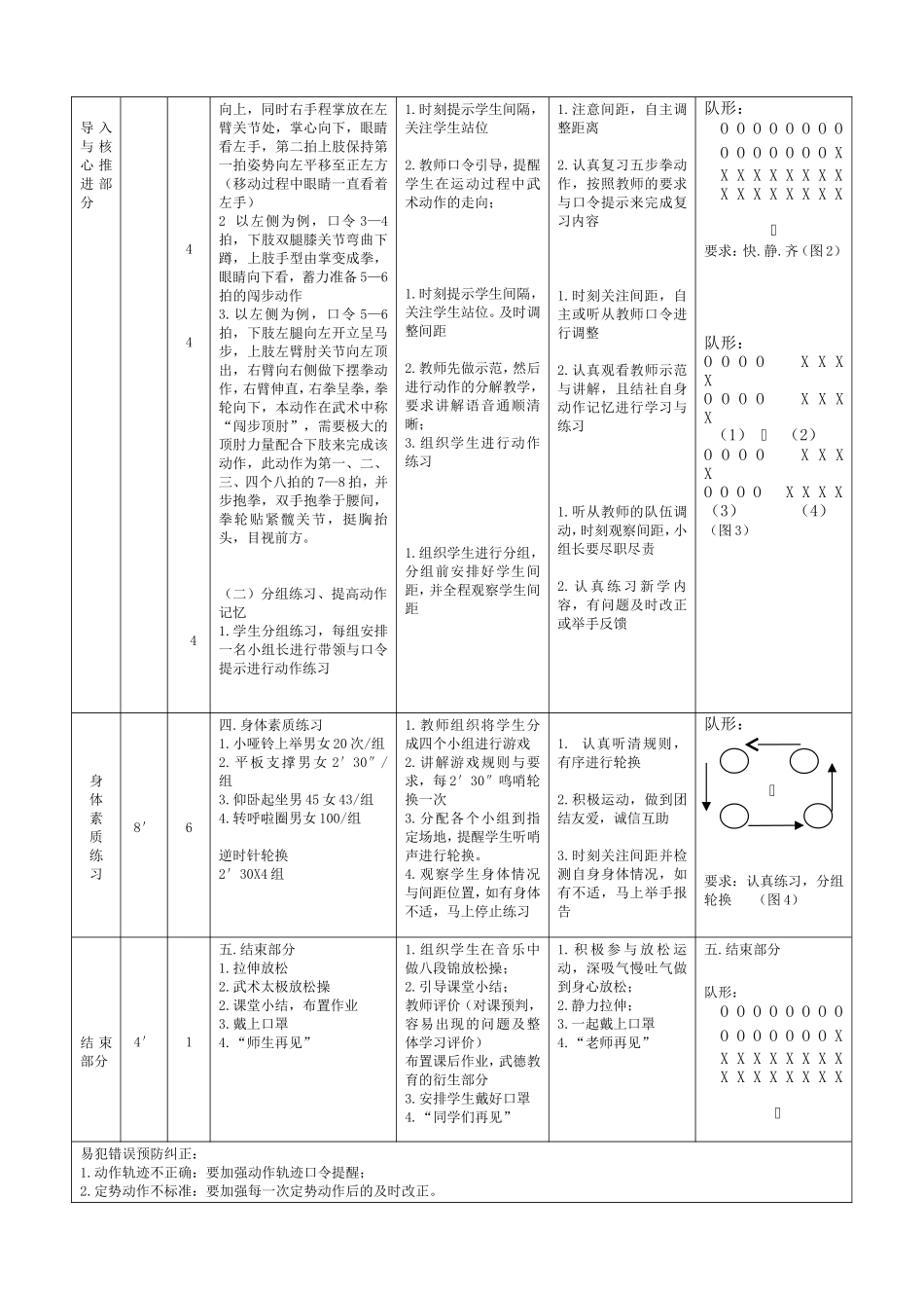 课时9398_武术系列健身操（拳术类）-水平二《武术操——八极拳》教学设计【公众号dc008免费分享】.doc_第2页