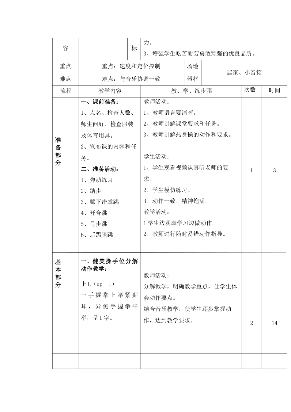 课时9415_健美操基本手位及步法动作学习（二）-健美操基本手位及步法动作学习（二）【公众号dc008免费分享】.docx_第3页