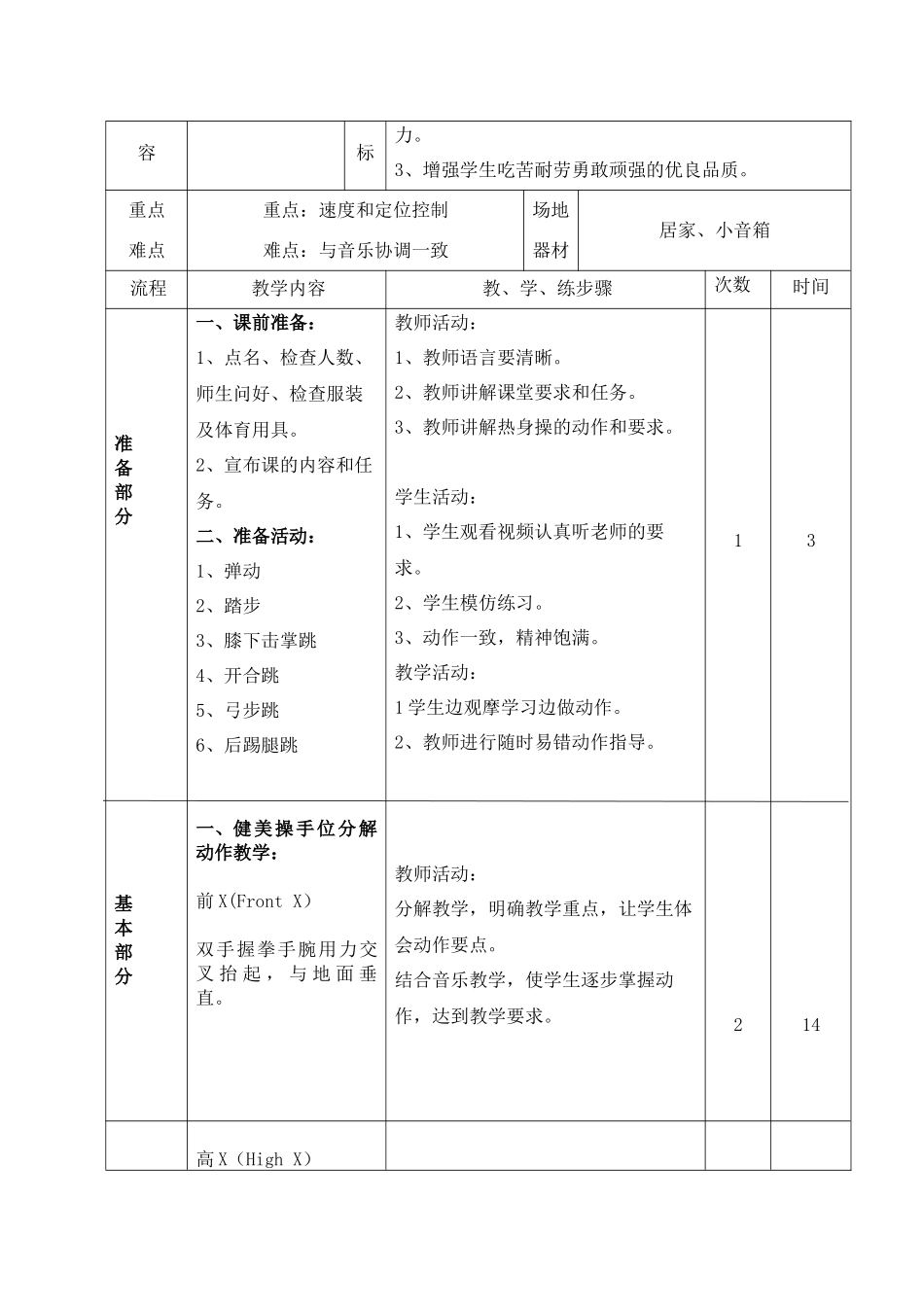 课时9415_健美操基本手位及步法动作学习（四）-健美操基本手位及步法动作学习（四）【公众号dc008免费分享】.docx_第3页