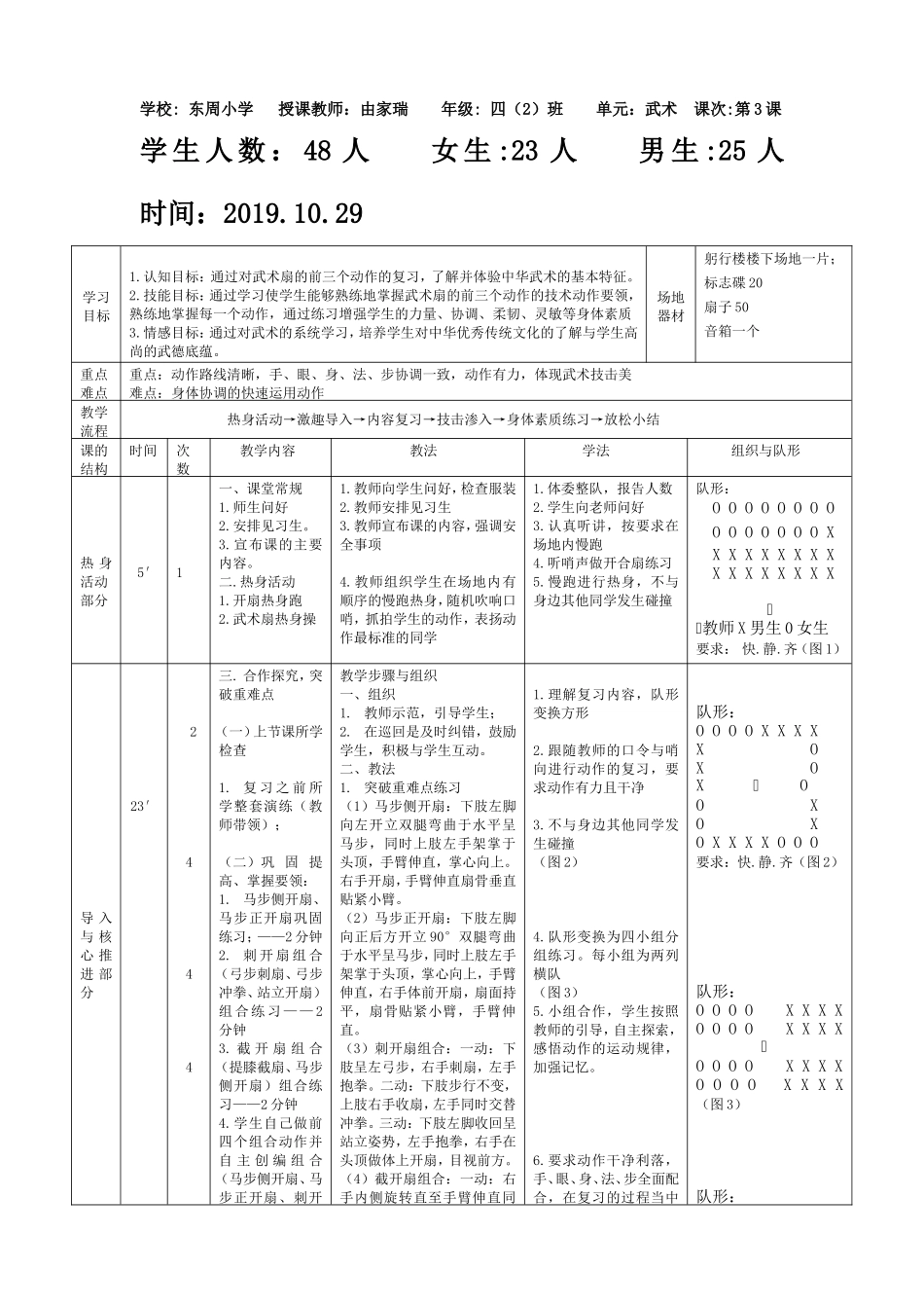 课时9382_武术健身操系列 武术扇-水平二《武术扇》教学设计（东周小学由家瑞）【公众号dc008免费分享】.doc_第2页