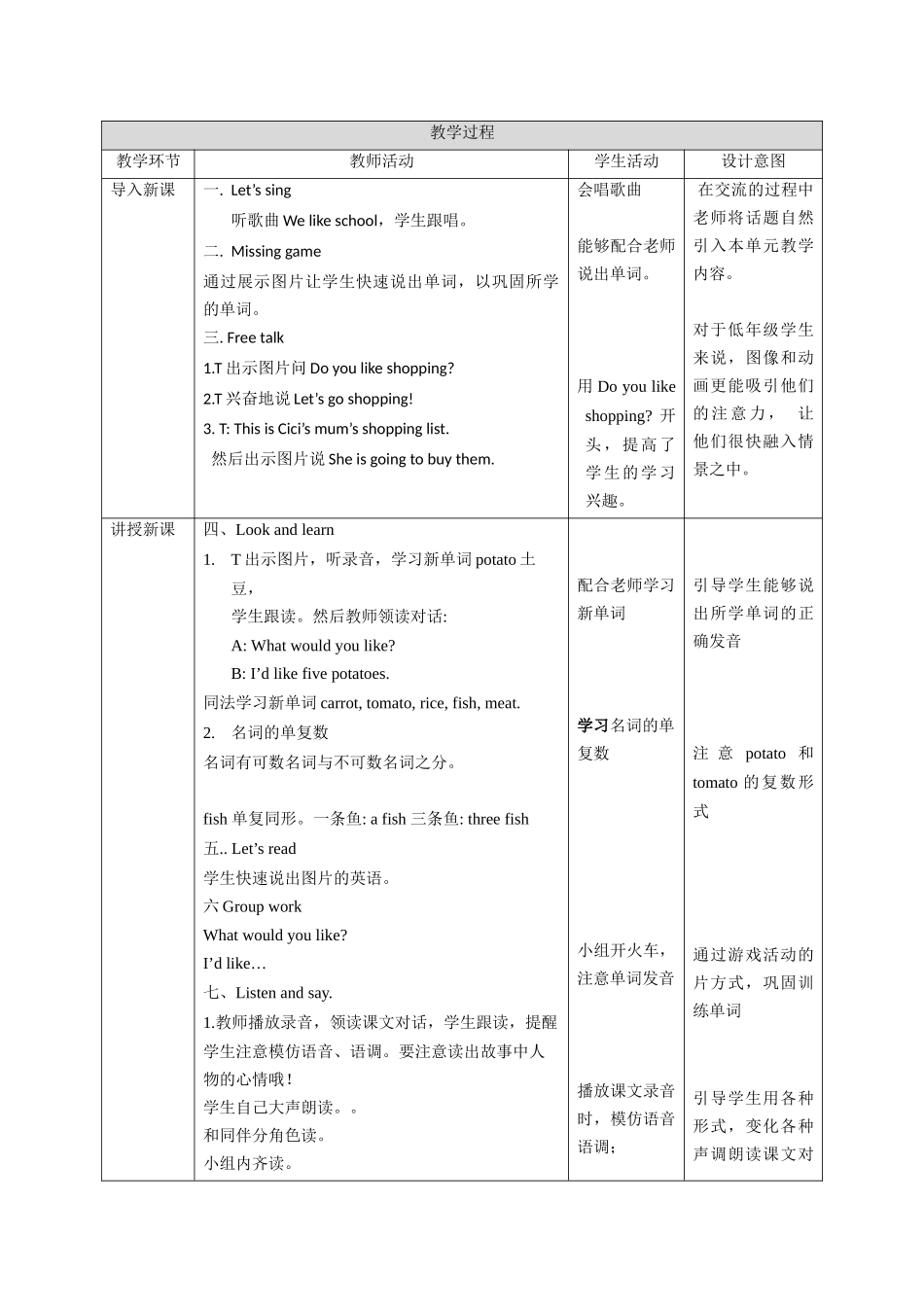 预课--牛津深圳版英语At the shop 第一课时教学设计.docx_第2页