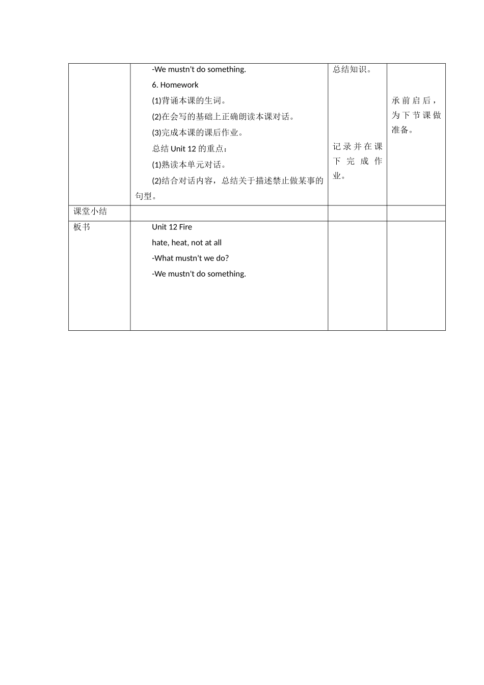 预课--牛津深圳版英语五年级Unit 12 Fire第二课时教学设计.docx_第3页