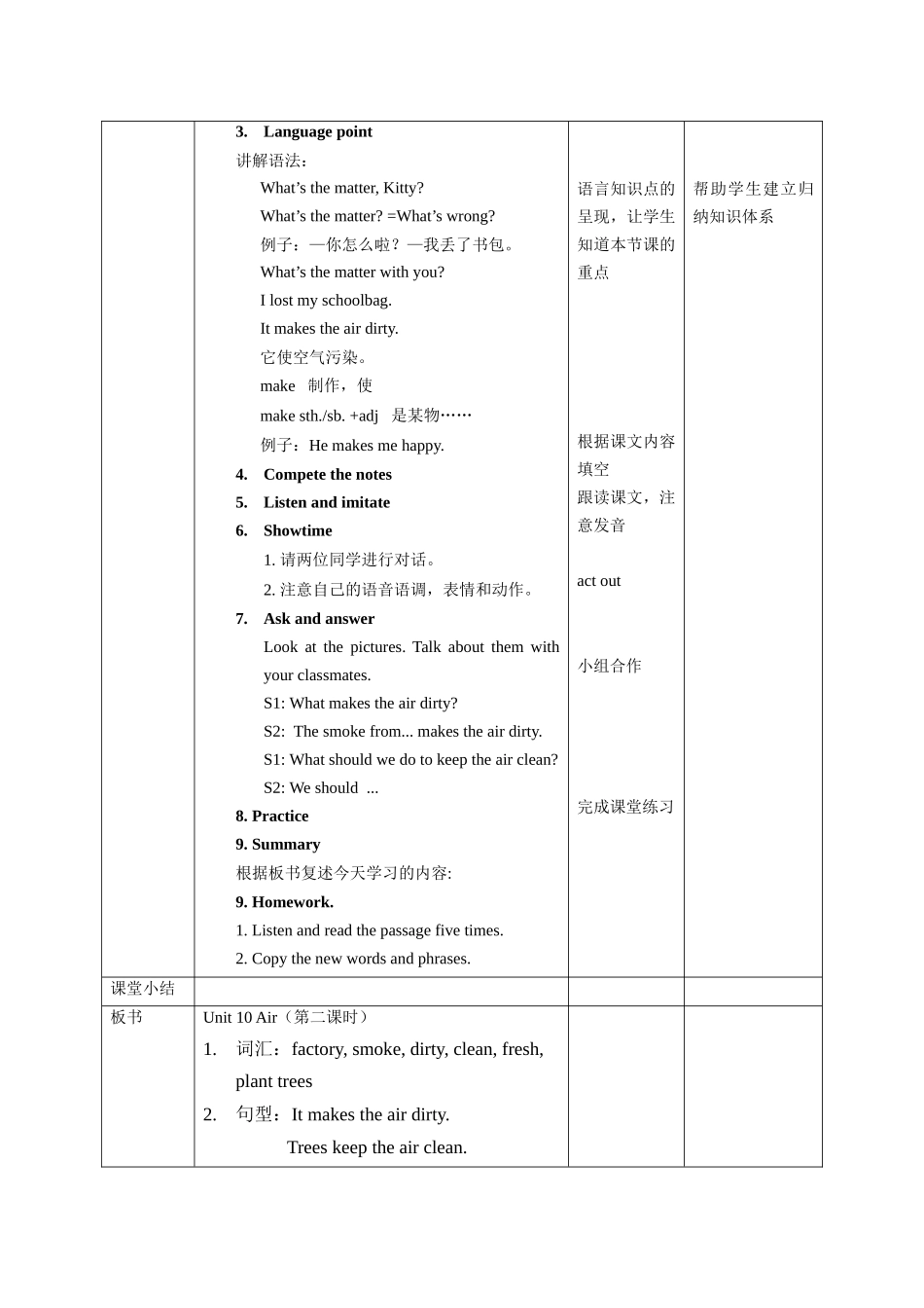 预课--牛津深圳版英语六年级上册Unit 10 Air第二课时教学设计.docx_第3页