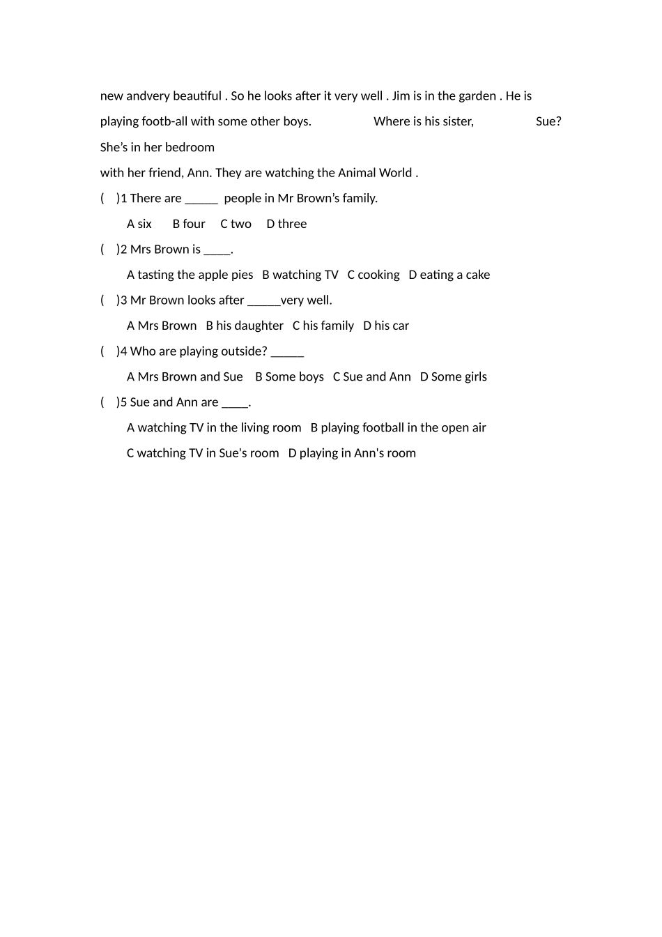 预课--Unit 7 At the beach第二课时 习题.docx_第2页