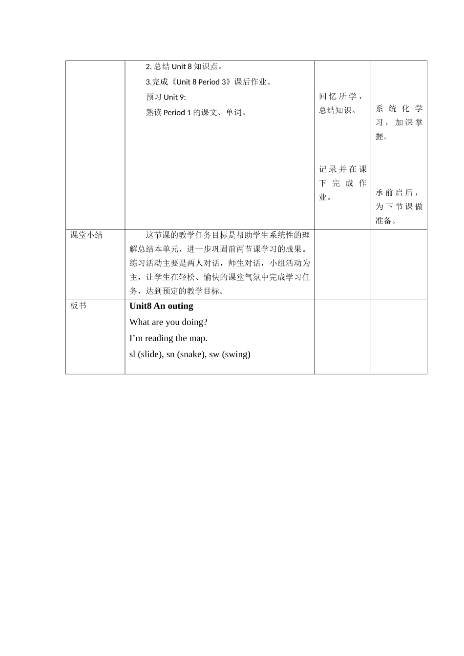 预课--牛津深圳版英语五年级Unit 8 An outing第三课时教学设计.docx_第3页