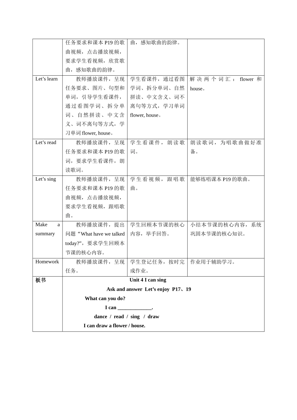 预课——Unit 4 I can sing Ask and answer Let's enjoy 教案.docx_第3页