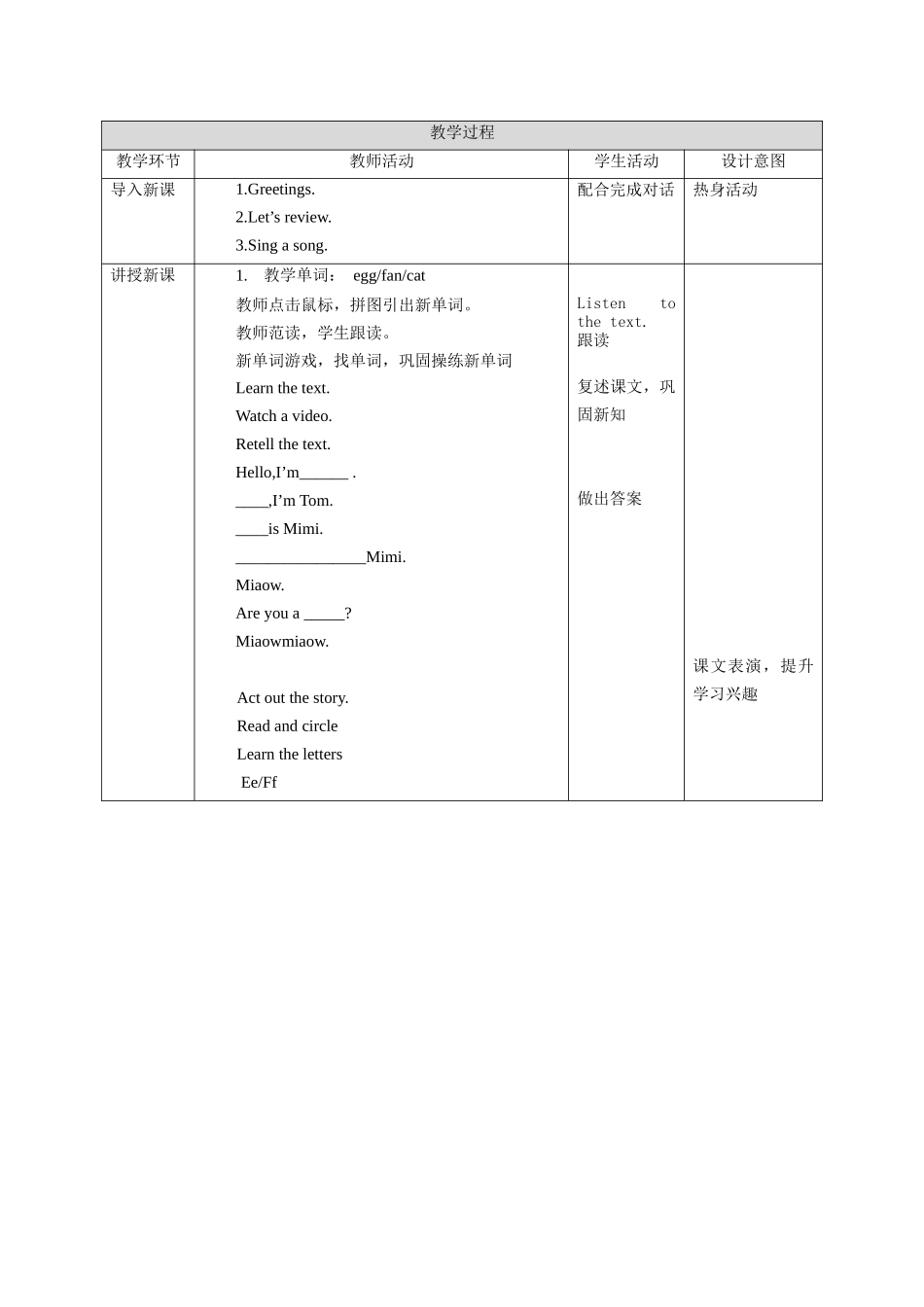 预课——Unit3. Are you Kitty 第三课时 教案.docx_第2页