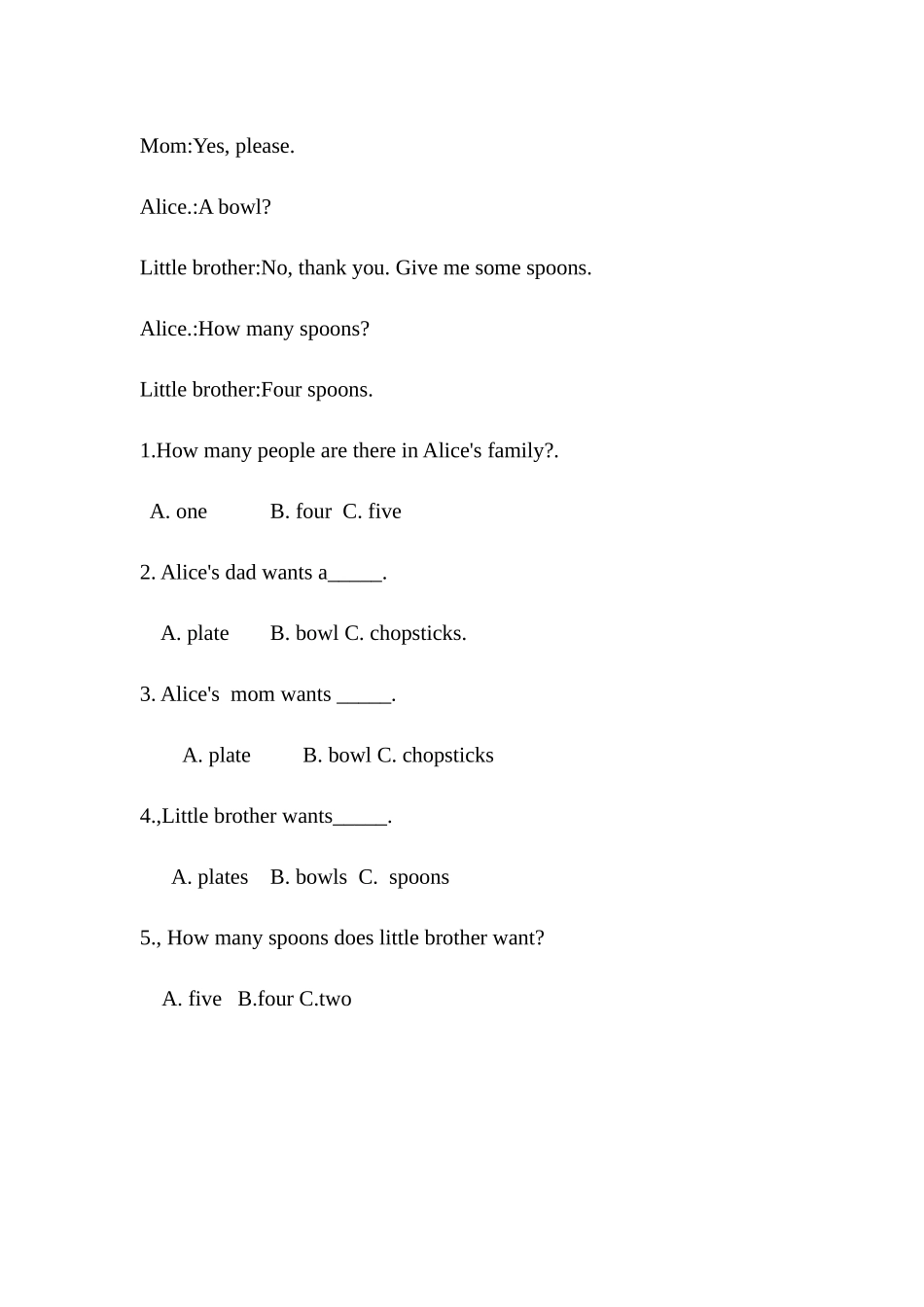 预课——Module 9 Dinner is ready.第二课时习题.docx_第3页