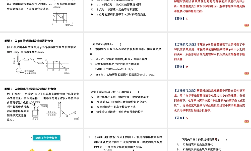 2021年中考化学专题复习课件- 数字化实验【考百分kao100.com】.ppt