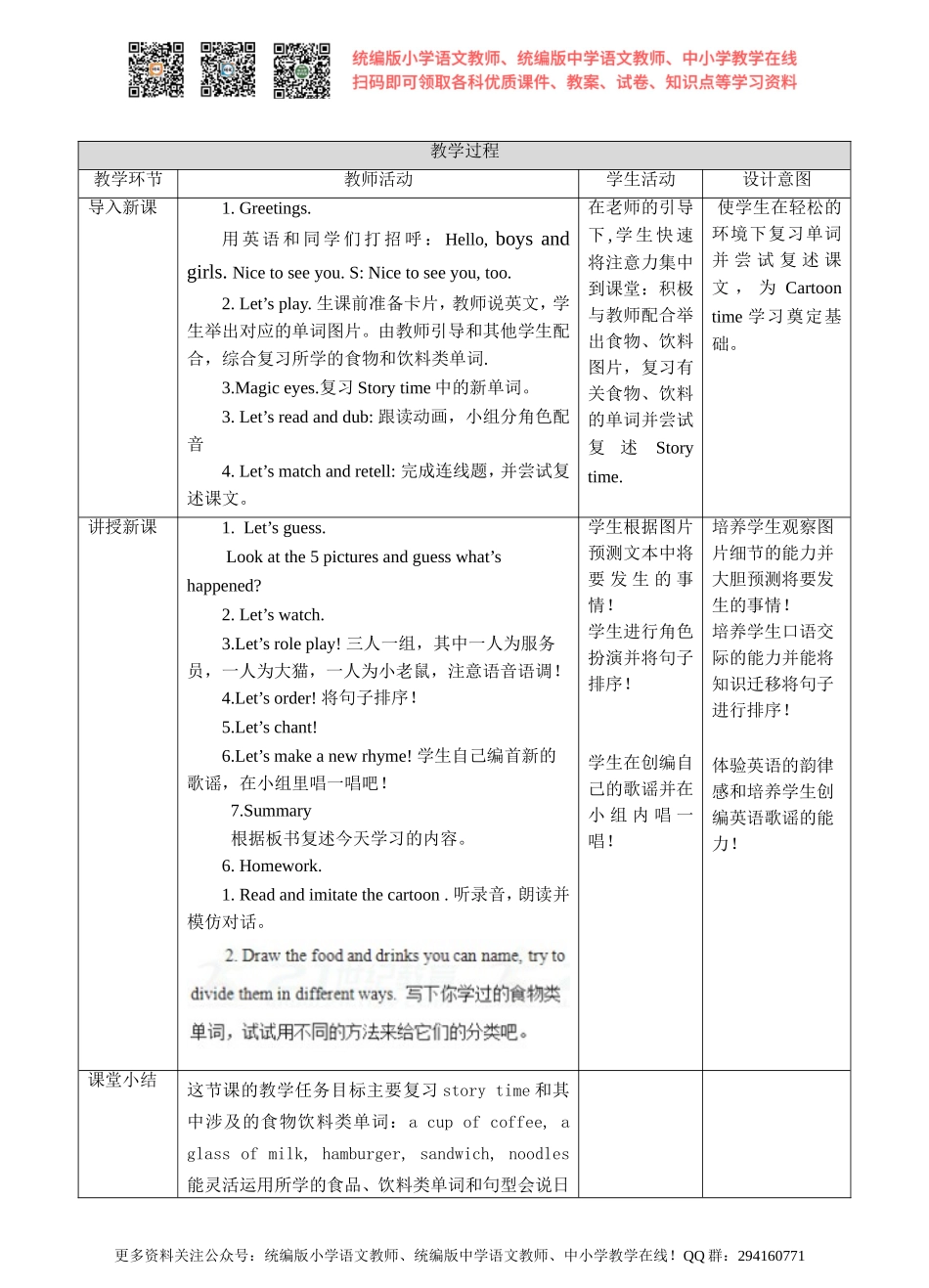 牛津译林版-四上-Unit6 At the snack bar-第二课时教案.doc_第2页