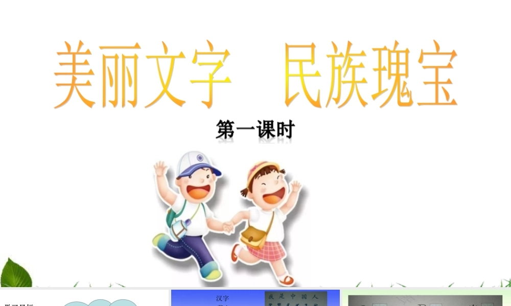 5.8 美丽文字--民族瑰宝 第1课时 课件.ppt