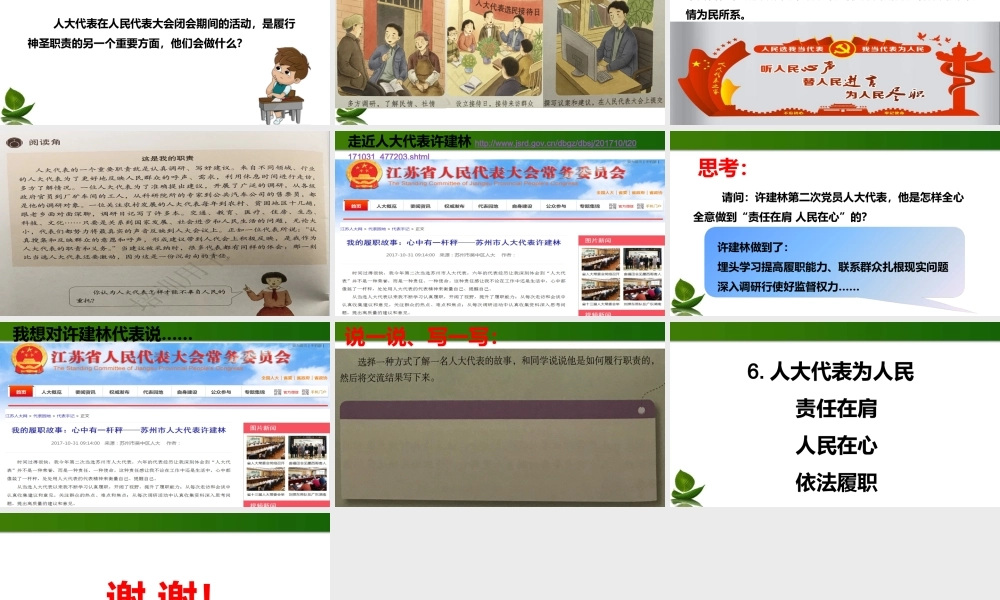6.人大代表为人民 第2课时 课件.ppt