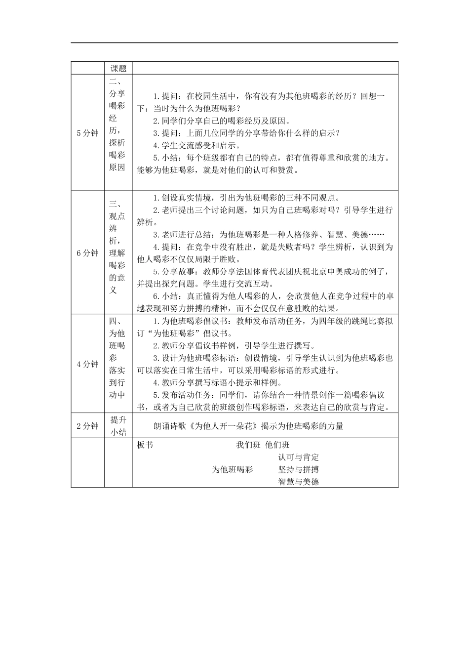 0928四年级【道德与法治(统编版)】他们班+我们班(第三课时)-1教学设计【公众号dc008免费分享】.docx_第2页