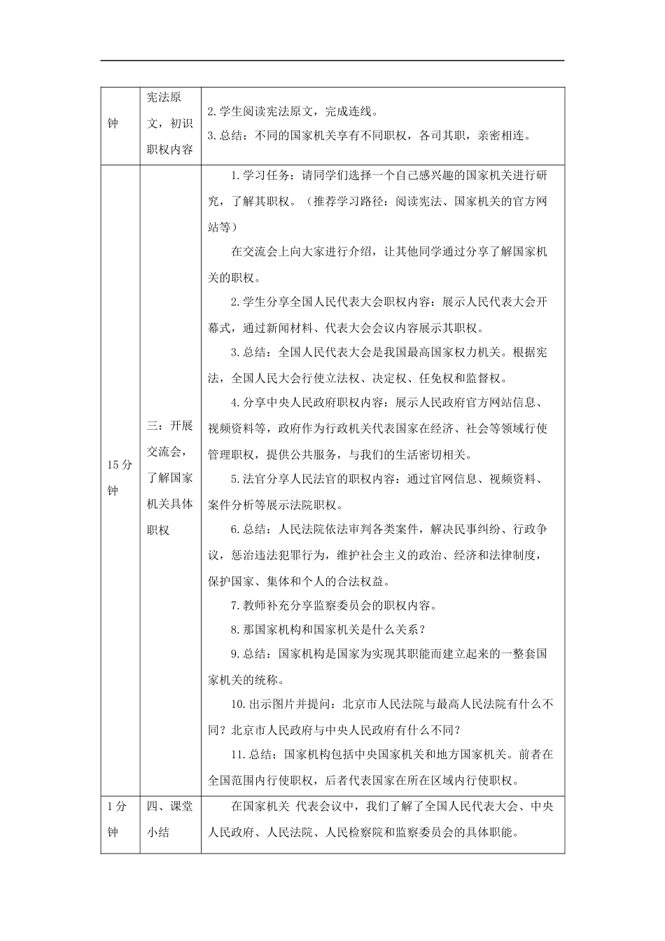 1109六年级【道德与法治(统编版)】国家机构有哪些(第二课时)-1教学设计【公众号dc008免费分享】.docx_第2页