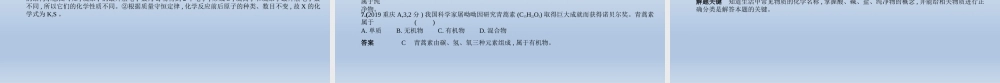 8专题八　物质的组成与分类 课件 2021年中考化学（全国）一轮复习【考百分kao100.com】.pptx