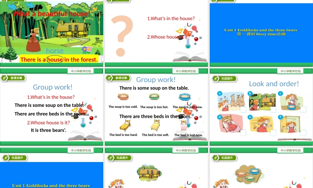 Unit 1 Goldilocks and the three bears. 第一课时Story time..pptx