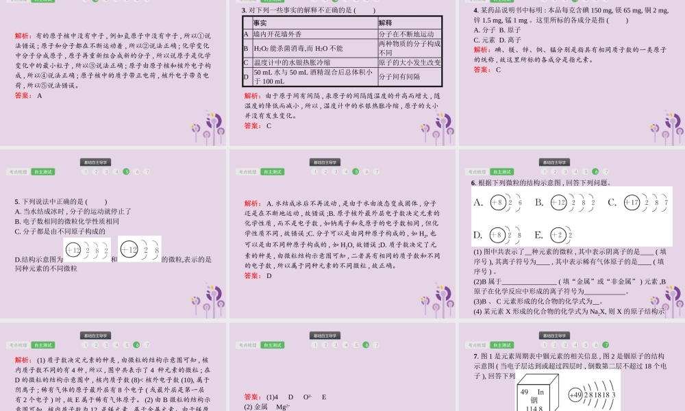 中考化学总复习优化设计第一板块基础知识过关第三单元物质构成的奥秘课件2019040217【考百分kao100.com】.pptx