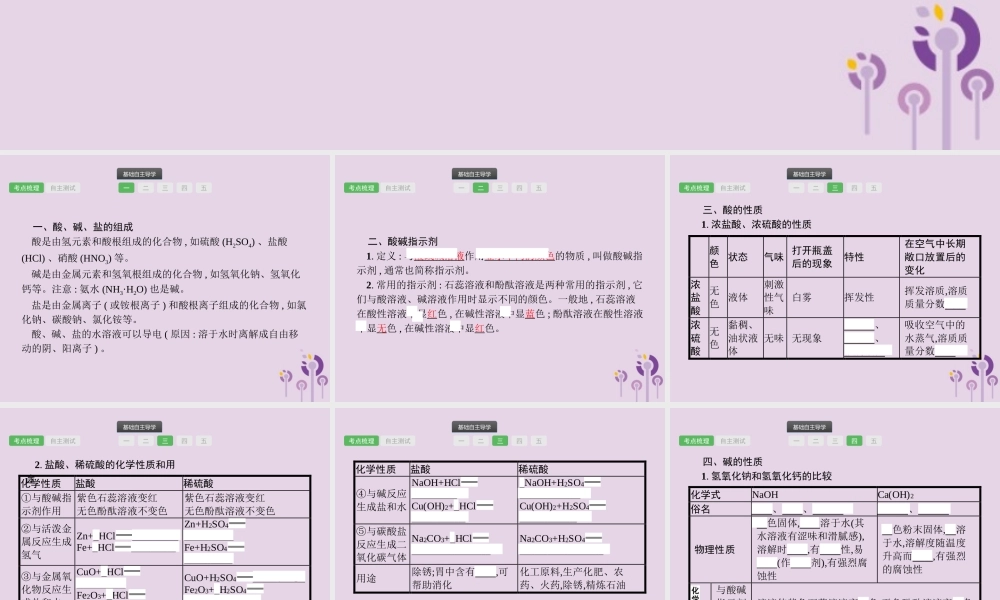 中考化学总复习优化设计第一板块基础知识过关第十单元酸和碱课件2019040216【考百分kao100.com】.pptx