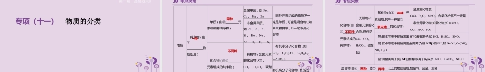 中考化学总复习第一篇基础过关篇专项11物质的分类课件201902152139【考百分kao100.com】.pptx