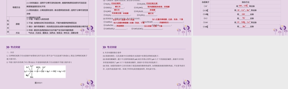 中考化学总复习第一篇基础过关篇专项12物质的检验与鉴别分离与提纯课件201902152138【考百分kao100.com】.pptx