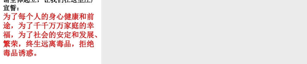 初中班会禁毒主题班会 .ppt