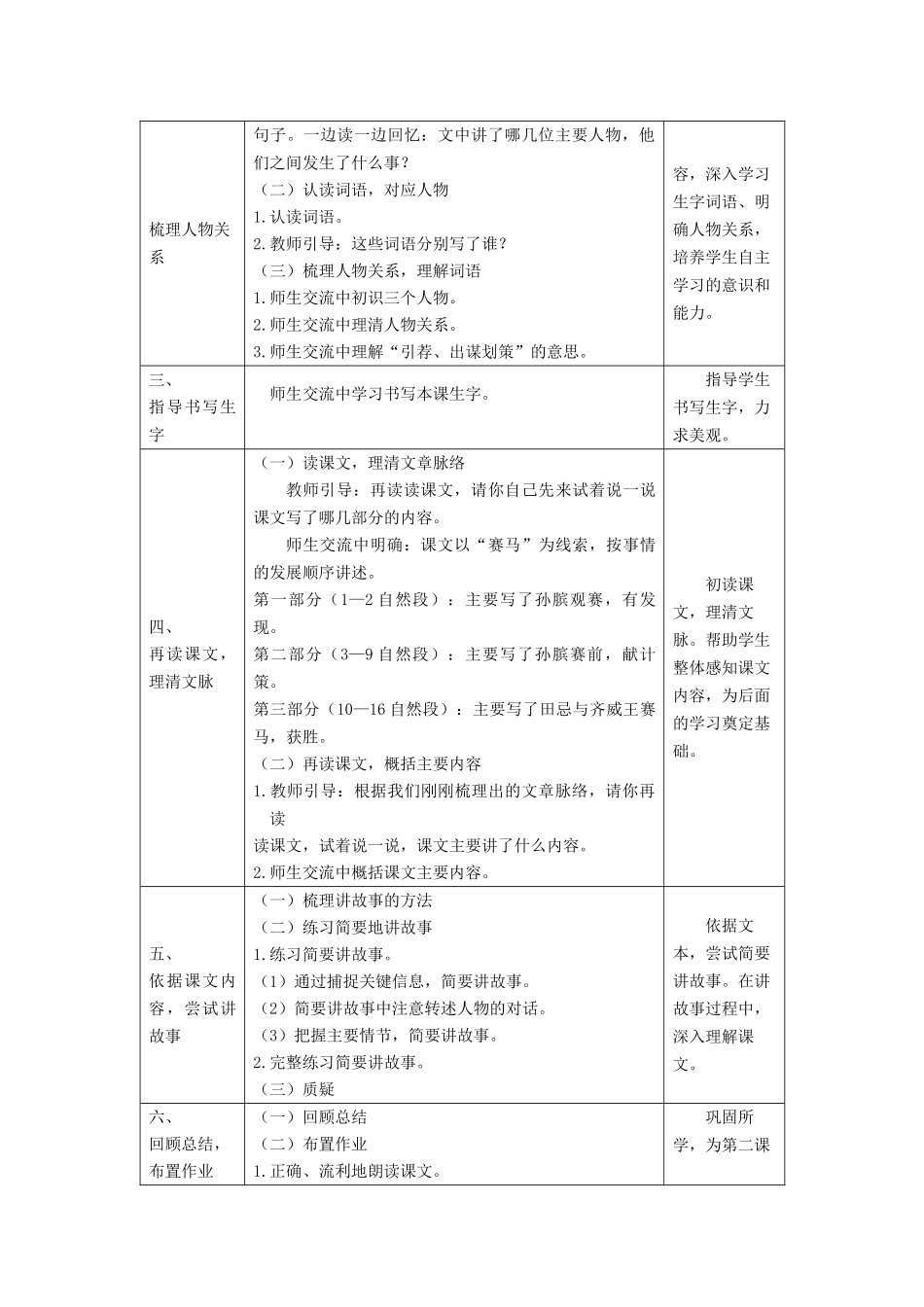 0608五年级语文（统编版）-16.田忌赛马 第一课时-1教案.docx_第2页