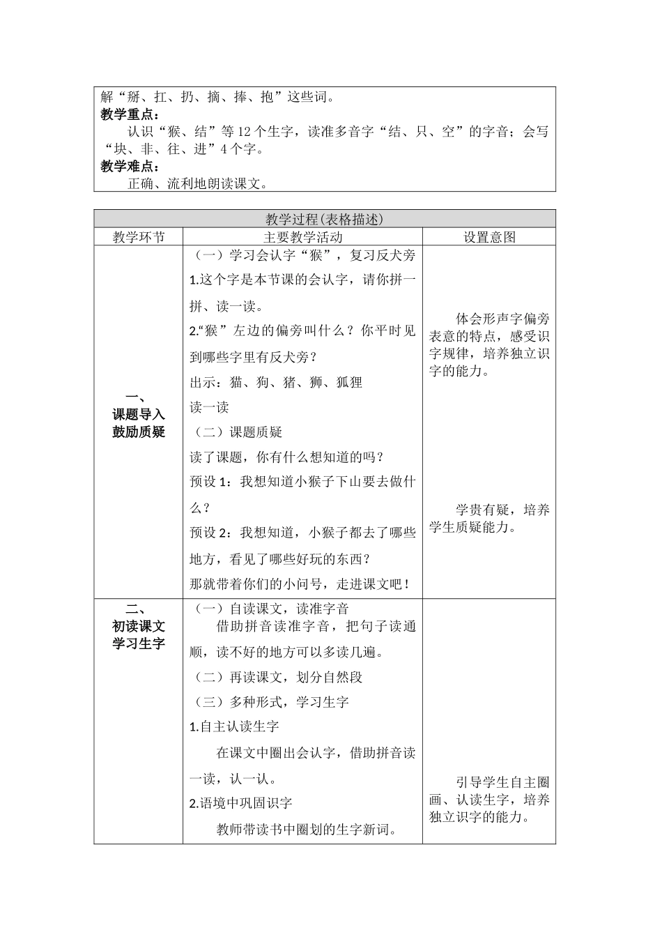 0701 一年级语文(统编版)-18 小猴子下山1-1.docx_第2页
