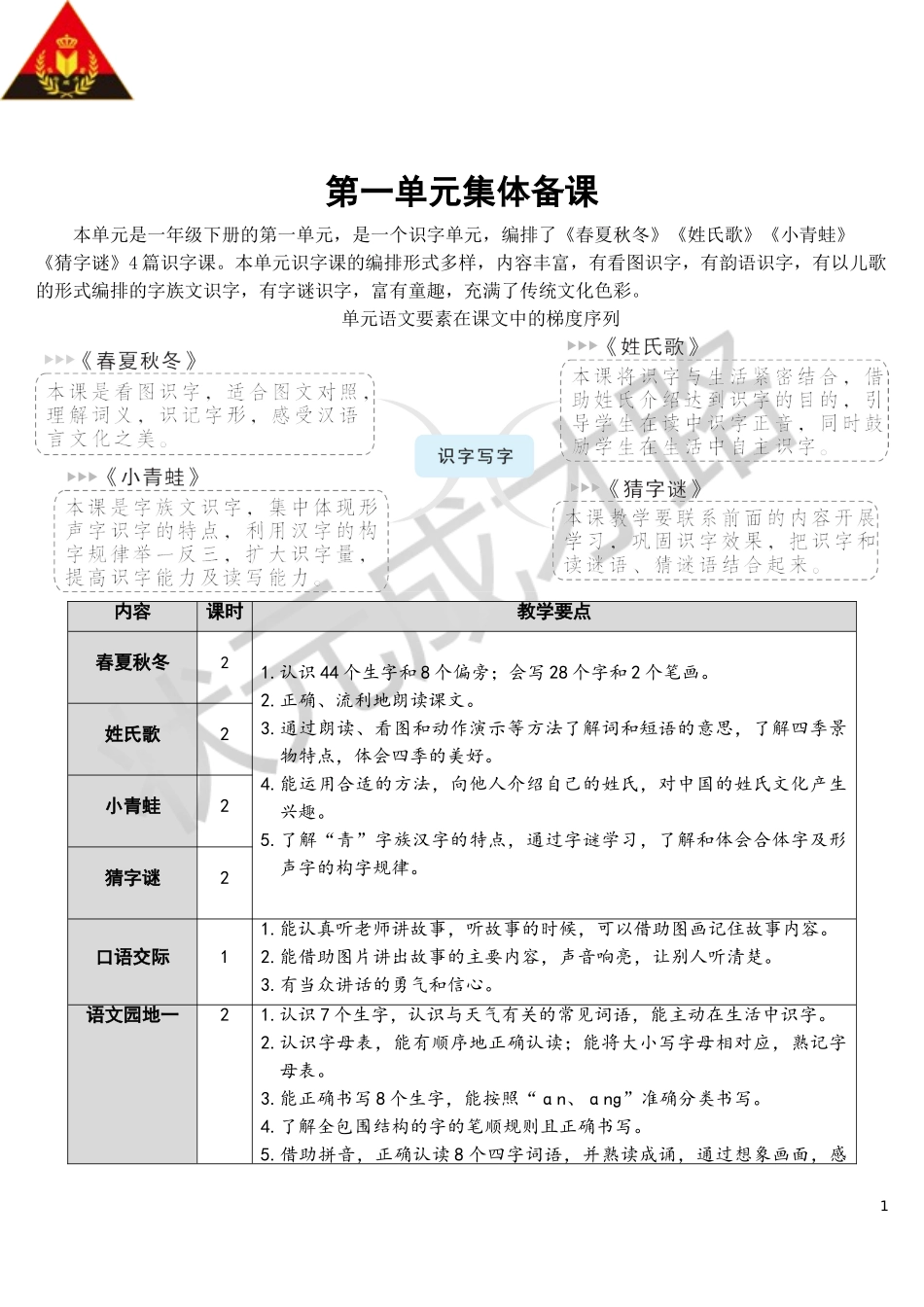 识字1 春夏秋冬【教案】.doc_第1页