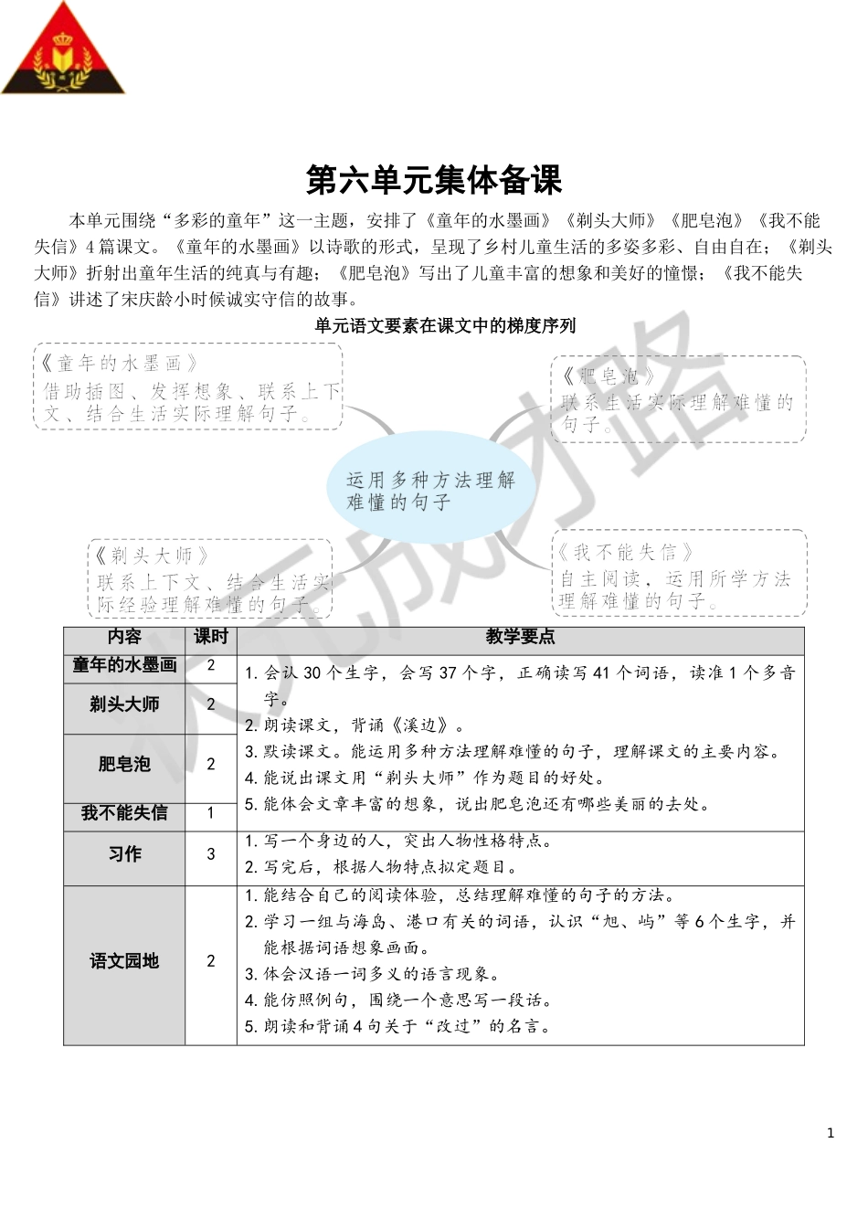 18 童年的水墨画【教案】.doc_第1页