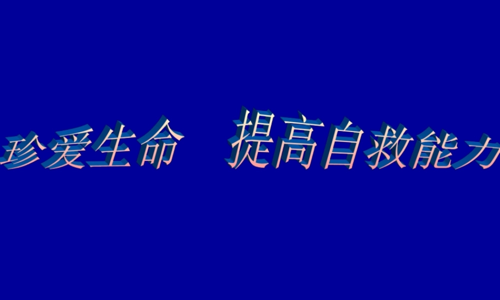 珍爱生命班会ppt .ppt