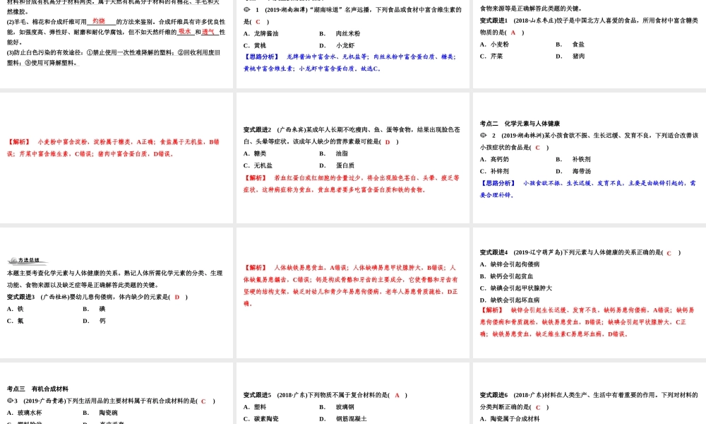 第12单元　化学与生活 55PPT【考百分kao100.com】.ppt