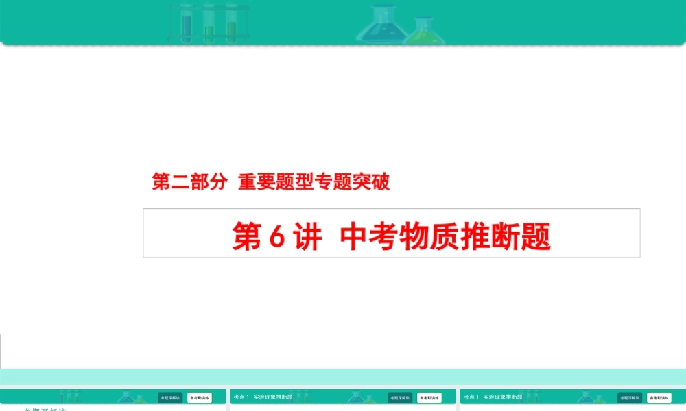 第6讲 中考物质推断题-备战2021年中考化学热点难点专题精品课件【考百分kao100.com】.ppt