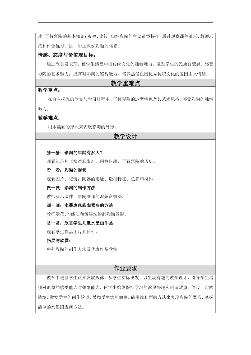 苏教小学美术一上《18土与火的艺术》word教案.doc_第2页