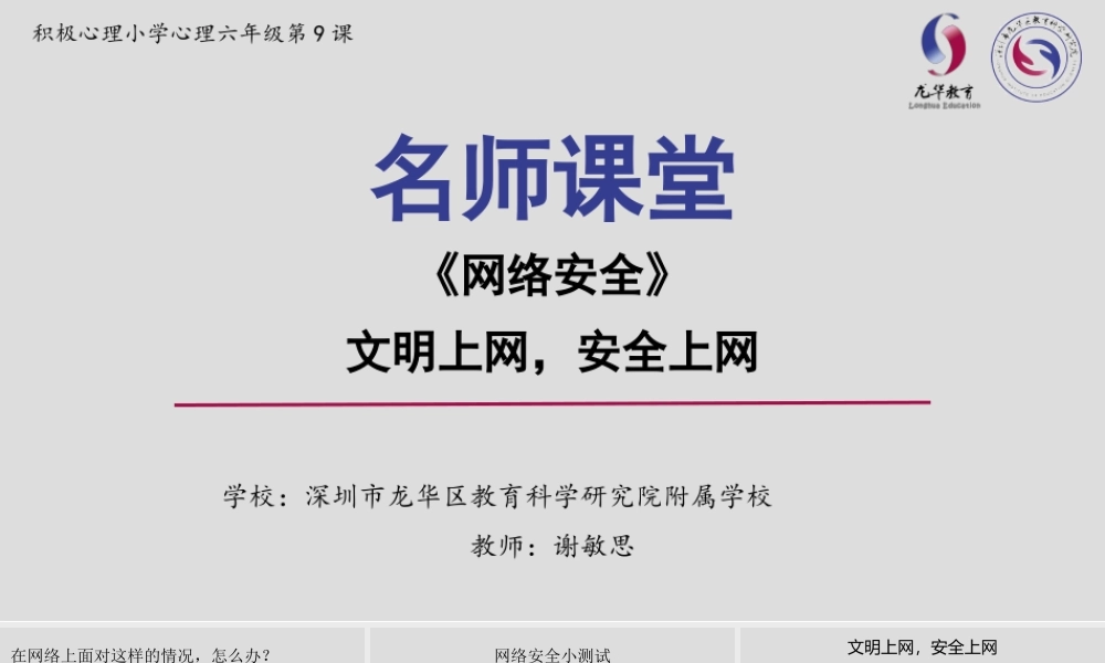 课时19528_网络安全-六-9-网络安全【公众号dc008免费分享】.pptx