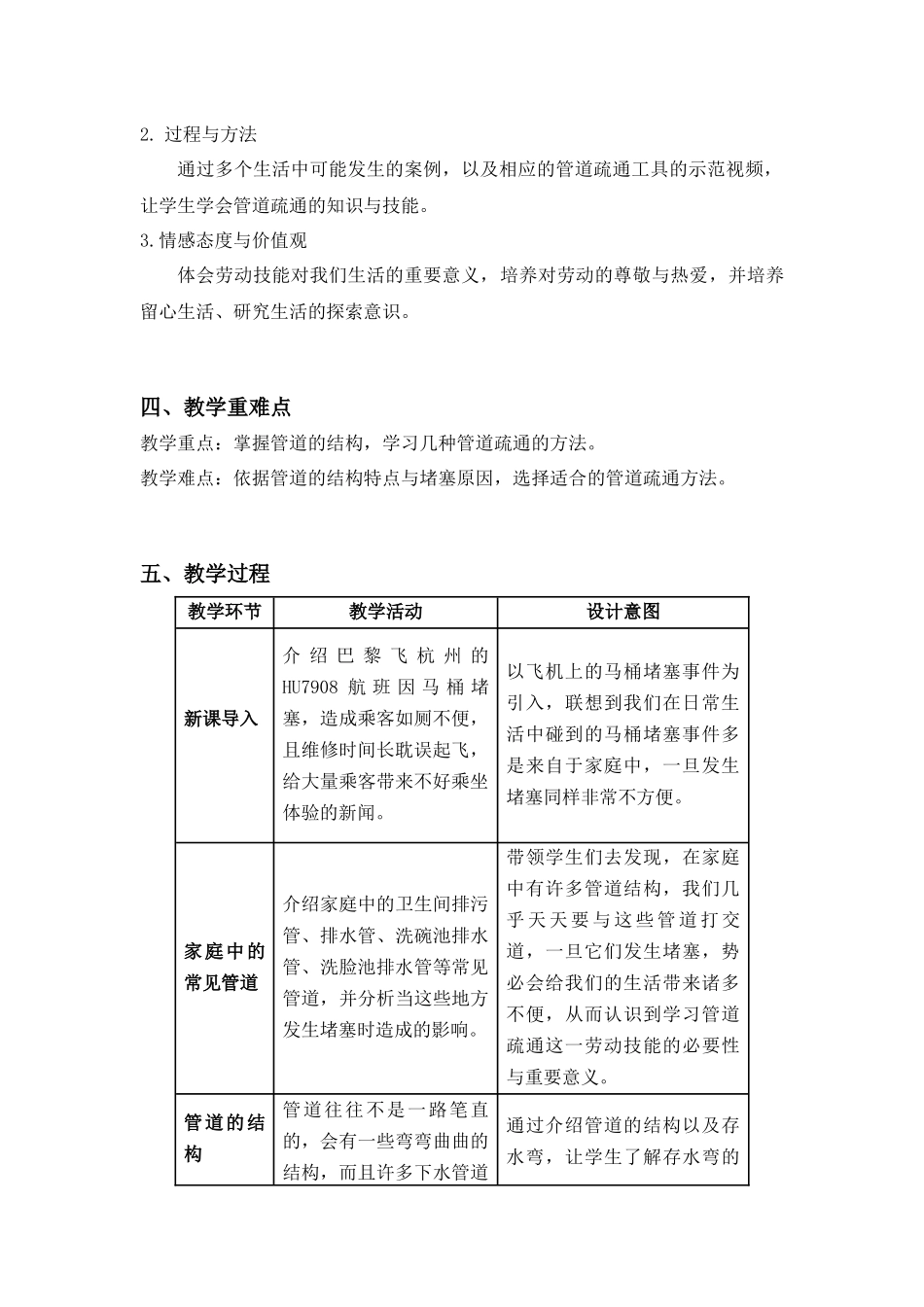 课时31_第五单元 管道疏通有妙招_家庭常见管道的疏通（一）-教案【虚拟宝库网www.xunibaoku.com】.docx_第2页