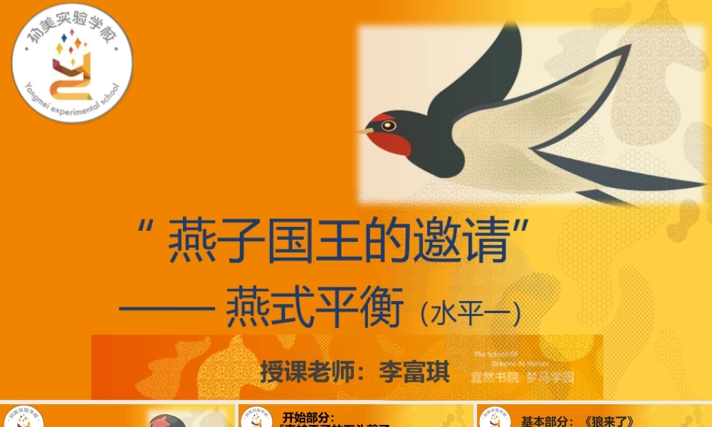 课时9356_燕子国王的邀请-水平一+燕子国王的邀请+龙岗区扬美实验学校+李富琪【公众号dc008免费分享】.pptx