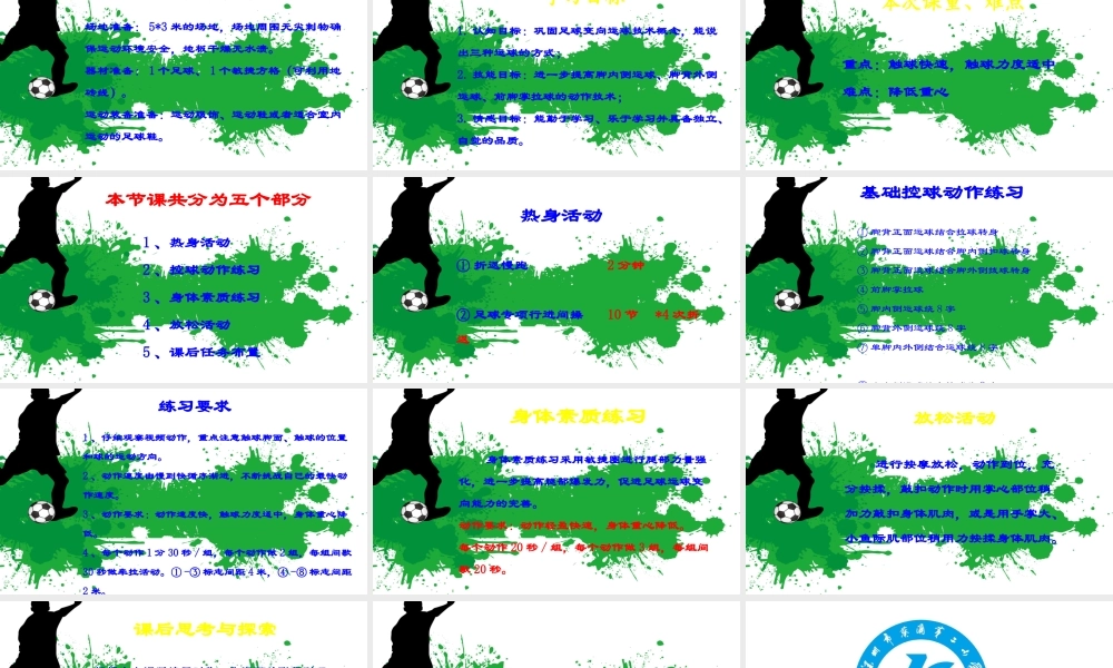课时9395_足球居家锻炼（运球篇）-小学（水平二）+球类-足球居家锻炼（运球篇）+深圳市大鹏新区葵涌第二小学+刘立东【公众号dc008免费分享】.pptx