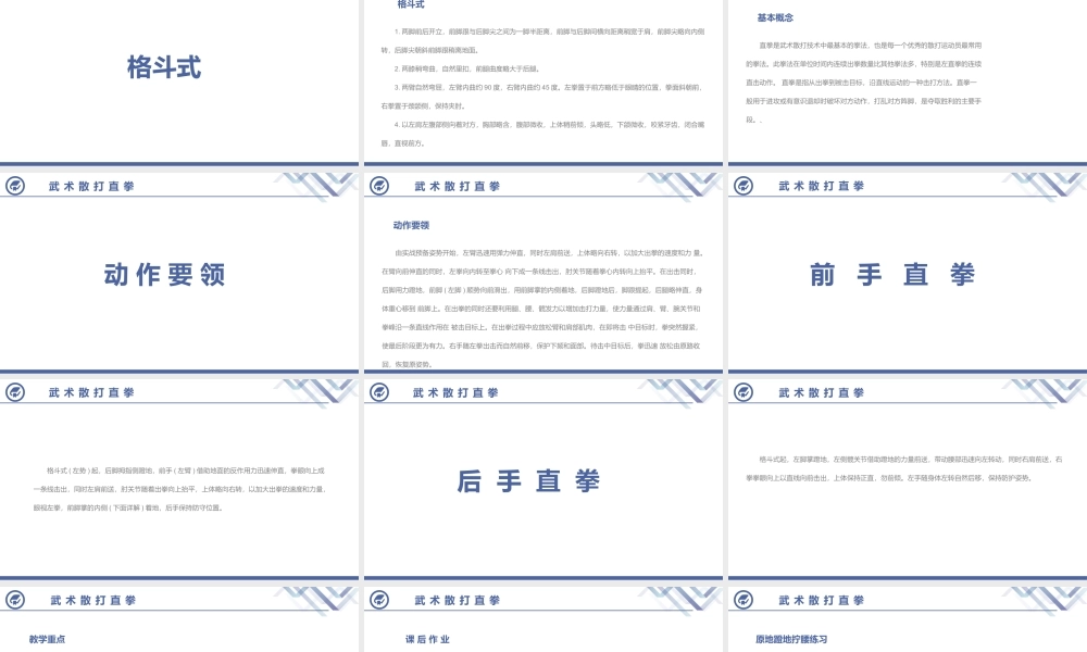 课时9422_武术散打直拳技术-武术散打直拳技术【公众号dc008免费分享】.pptx