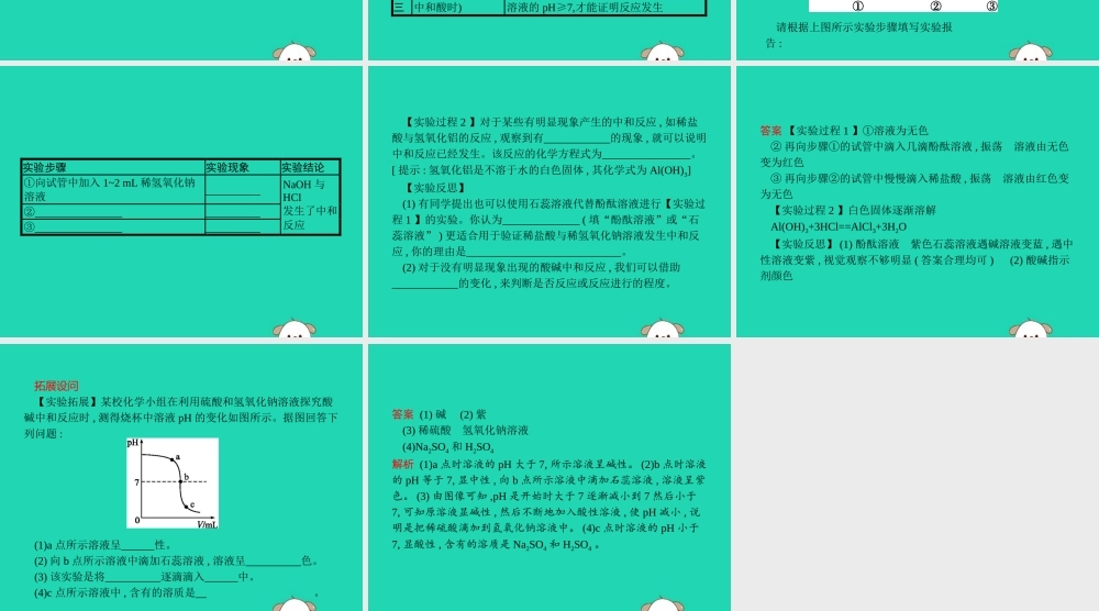 课标通用中考化学总复习实验酸和碱的中和反应课件201904053134【考百分kao100.com】.pptx