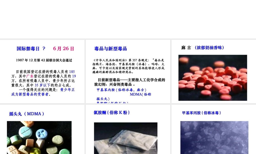 远离毒品珍爱生命 .ppt