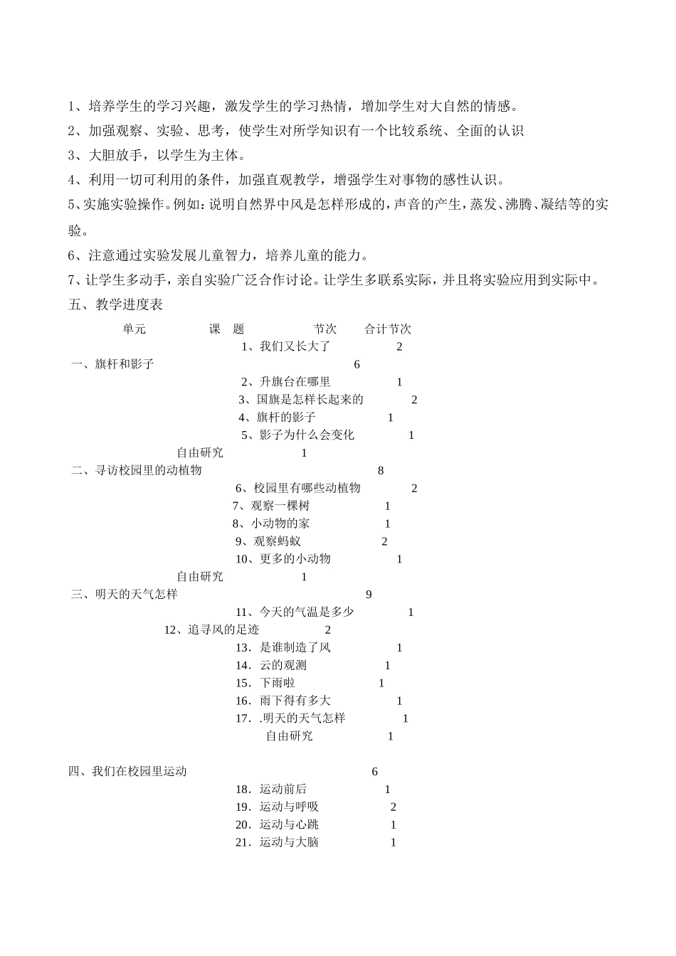 【40页精品】鄂教版科学四上教案.doc_第2页